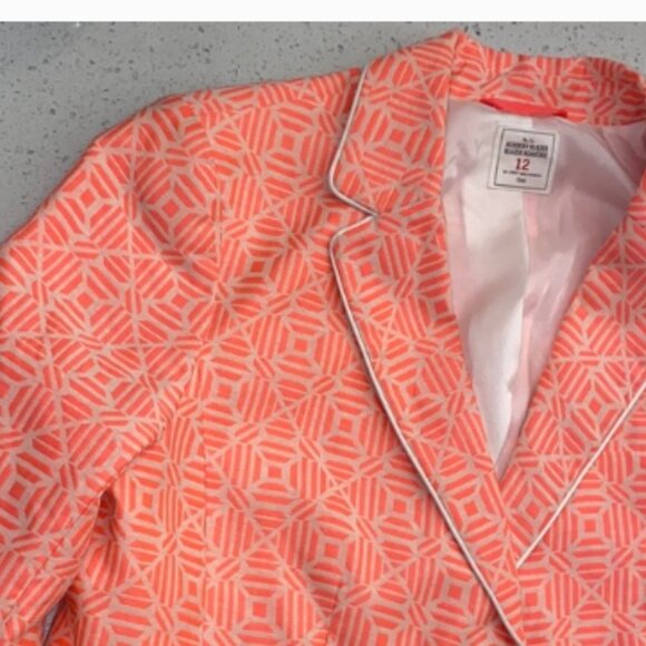 The Academy Blazer in bright coral and white size L 12 - Picture 5 of 5